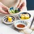 thumbnail image 2 of Plato de cerámica japonesa serie Qing Yao, plato de salsa esmaltada, plato de condimento, patrón creativo, plato redondo pequeño, Sushi Gong, Tofu estofado, 2 of 5