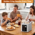 thumbnail image 2 of Mecity 2 Slice Smart Touchscreen Toaster, Stainless Steel Wide Slot Toaster with Auto Lift& Shut Off, Memory Function, Digital Bread Toaster for Bagels, 850W, 2 of 9