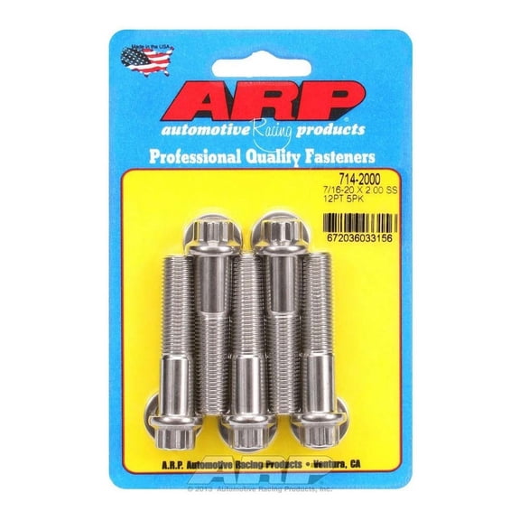 Arp 7/16-20 x 2.000 12pt SS Bolt Kit 5pk