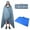 Grey / Blue, variant on Flyingstar Waterproof Fleece Blanket, Wearable Windproof Hooded Sports, Stadium, Camping, Beach, Picnic Blanket Poncho, Car or Pet-Friendly Plush Blanket, Black/Black
