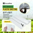 thumbnail image 2 of Fencer Wire 6 mil Clear Greenhouse Plastic Sheeting UV Resistant Polyethylene Greenhouse Film, Hoop House Cover for Horticulture, Gardening, Farming and Agriculture 90% Light Transmittance, 32’ x 50’, 2 of 8