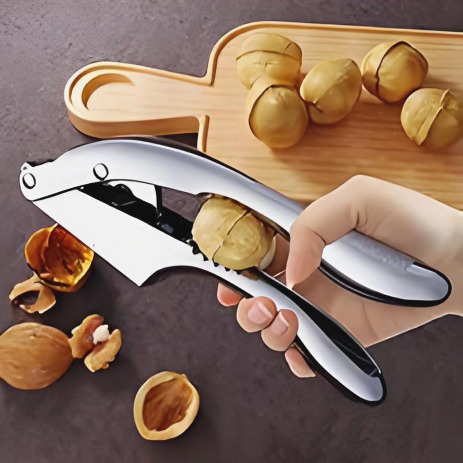 Garlic Press, 2-In-1 Garlic Mince And Garlic Slice Multifunctional Aluminum Alloy Garlic Masher Household Kitchen Tool, Dishwasher Safe.