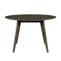 New Classic Furniture Rex 48" Wood Round Dining Table in Walnut