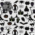 thumbnail image 4 of Halloween Shower Curtain, halloween pumpkin black Halloween Decor Shower Curtain, Halloween Decorations Bathroom Curtain with 9 Buttonholes, Ruffle Shower Curtain 60x72in, 4 of 6
