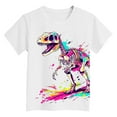 thumbnail image 4 of TTUHYWXI Neon Shirts for Boys Girls 3-14 Years, 3D Party Crew Neck Short Sleeve T-Shirts for Kids Graphic Tees (White, 9-10 Years), 4 of 4