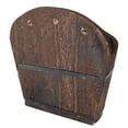 thumbnail image 2 of FRCOLOR Flower Container Dark Brown Synthetic Flower Container for Storage with Wooden Barrel Design and Unique Style 6.5 Inches,9.45"X8.27"X5.91", 2 of 4