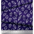 thumbnail image 2 of Soimoi Blue Cotton Duck Fabric Crystal Stone Geometric Print Fabric by Yard 56 Inch Wide, 2 of 3