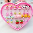 thumbnail image 2 of PENGXIANG 7Pairs Creative Lovely Acrylic Earrings Clip-On No Pierced Design For Children Girls Gift, 2 of 5