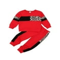 thumbnail image 1 of Baby Boys 2PCS Pants Sets Long Sleeve  Neck Sweatshirt Tops Solid Color Pants Sets, 1 of 5