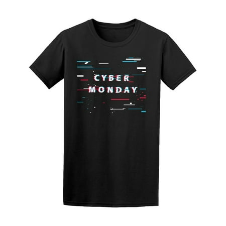 Cyber Monday Glitch Lettering Tee Men's -Image by