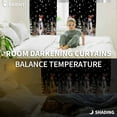 thumbnail image 3 of Fsddascl Black Christmas Blackout Curtains for Bedroom/Living Room, Thermal Insulated Kitchen Curtains, Winter Snowman Animals Snowy Pine Tree Grommet Darkening Window Treatment Drapes 52"x63"x2, 3 of 6
