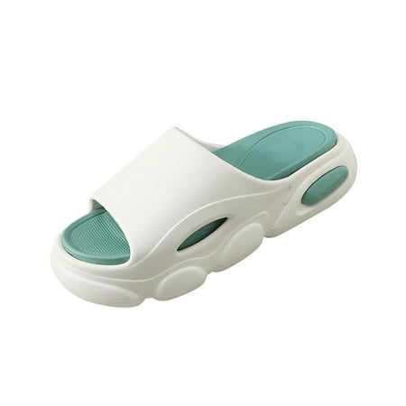 Shower Slippers Men Open Toe Sandals Summer Casual Shoes Durable Fast Drying White 42 to 43