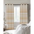 thumbnail image 3 of Fsddascl Orange Stripe Blackout Curtains for Bedroom/Living Room, Thermal Insulated Kitchen Curtains, Abstract Art Modern Vertical Striped Grommet Darkening Window Treatment Drapes 52"x90"x2, 3 of 8
