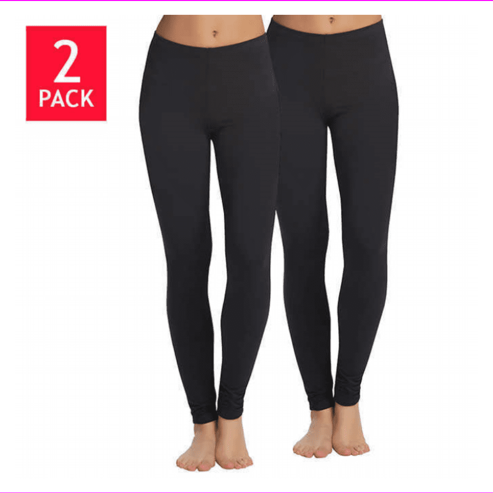 Felina Ladies’ Lightweight Legging 2-pack L/Black - Walmart.com
