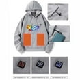 thumbnail image 4 of Gamivast Heated Sweatshirts for Men and Women Hooded 5 Heating Areas and 3-levels Pullover with Pocket Butterflies Printed Washable Hoodies Hiking Outerwear no Power Bank, 4 of 5
