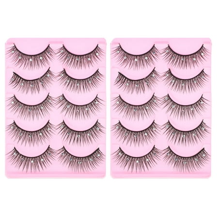 LOLIPPYY Easy Fake Lashes False Eyelash Black 10 Pairs