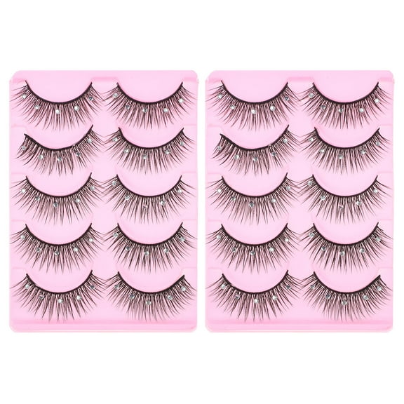 LOLIPPYY Easy Fake Lashes False Eyelash Black 10 Pairs