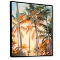 thumbnail image 2 of Designart "Palm Trees love expression I" Floral Floater Framed Canvas Print, 2 of 7