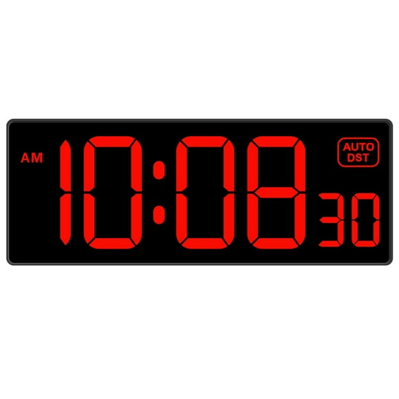 Reloj de pared digital Soobest LED de 10 pulgadas con pantalla de segundos