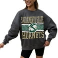 thumbnail image 2 of Women's Gameday Couture Charcoal Sacramento State Hornets Premium Fleece Pullover Sweatshirt, 2 of 4