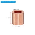 thumbnail image 2 of 1/16"/ 1.5mm Wire Rope Loop Sleeve Copper Double Ferrule Crimping Loop Sleeve, 10 Pack, 2 of 6