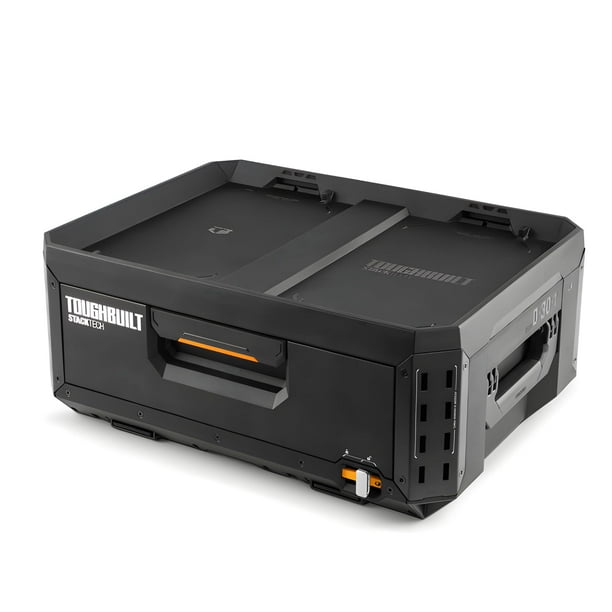 Caja de herramientas ToughBuilt StackTech de 1 cajón, plástico duradero, negra