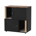 thumbnail image 1 of Garvee mueble de 2 niveles para caja de arena de gato, gabinete esquinero 2 en 1 con poste rascador y tapetes, ideal para ocultar el arenero, 1 of 8