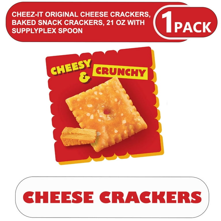 Cheez-It Original Cheese Crackers, Baked Snack Crackers, 21