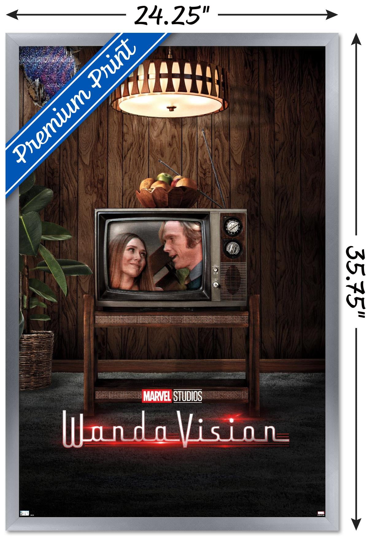 Marvel WandaVision - 70's One Sheet Wall Poster, 22.375" x 34", Framed