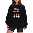 thumbnail image 1 of Sudadera Gibobby Navidad Mujer Casual Y 2 K Manga Larga Impreso Sin Capucha Negro M, 1 of 4