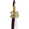thumbnail image 5 of Endea Graduation Maroon/White Graduation Tassel with Gold Date Drop, 5 of 9