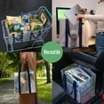 thumbnail image 5 of 4 Pack Reusable Grocery Bags, Heavy-Duty Shopping Bags with Handles, Bags for Shopping Cart with Hard Bottom to Stand Upright, Foldable, Multi-Purpose(Clear, 4 Pack), 5 of 6