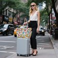thumbnail image 6 of FORMRS Tote Bag for Women Quilted Large Capacity Travel Work Carry On Shoulder Handbag, Colorful Stars, 6 of 7