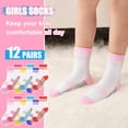 thumbnail image 3 of Boys Crew Socks Novelty Plaid Kids Multiple Colour Elastic Mid Cut Toddler Socks Fashion Casual Breathable Boy Sport Socks 12 Pairs for 2-14 Years Children, 3 of 6