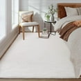 thumbnail image 4 of Fluffy Area Rug- Shag Area Rug for Living Room, Shaggy Large Indoor Thick Living Room Carpet with Non-Slip Backing, Soft Plush Fuzzy Carpet for Bedroom,6x9,White, 4 of 14