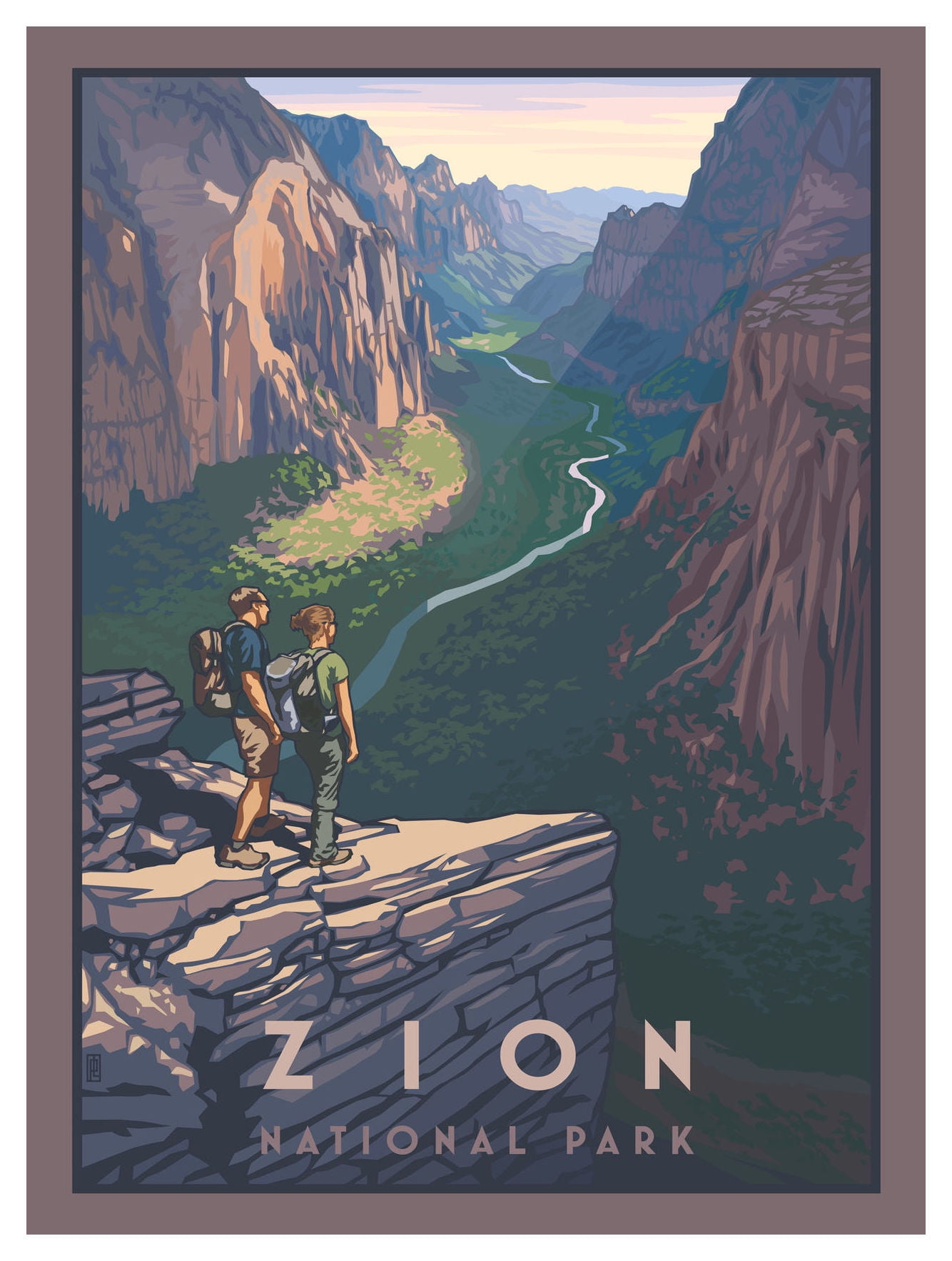Zion Canyon, Zion National Park Giclee Art Print Poster by Paul