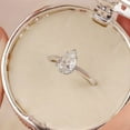 thumbnail image 4 of Exquisite 2 Carat Lab Created Moissanite Engagement Rings for Women Pear Cut D Color VVS1 925 Sterling Silver Diamond Rings Ideal Choice for Couple Parties Date Travel, 4 of 8