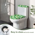 thumbnail image 4 of HELLHERO Clover Lid Cover Set for Toilet, Stretch Fit Elastic Fabric Toilet Seat Covers Set, 17x21 Inches, 4 of 8