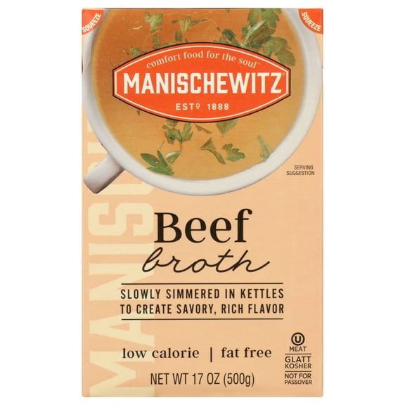 (Pack of 12) Manischewitz Beef Broth, 17 fl oz
