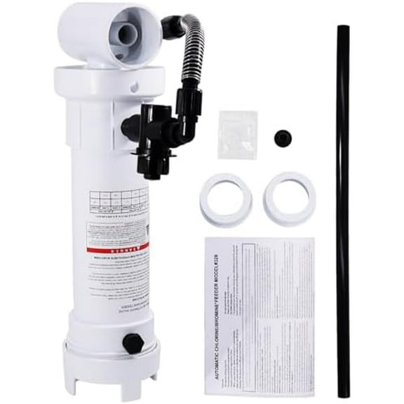 Upgraded 320 Pool Automatic Chlorine/Bromine  Feeder Compatible with Rainbow 320 Chlorinator, R171096 Feeder with Complete Accessories for Various Online and Offline Pools and spa Centers