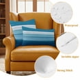 thumbnail image 6 of Blue White Ombre Outdoor Pillow Covers 20x12 Set of 2,Waterproof Patio Throw Pillowcase Protectors,Modern Gradient Abstract Aesthetic Lumbar Decorative Pillow Shams Cushion Covers for Seat Bed Couch, 6 of 8