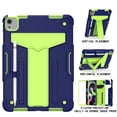 thumbnail image 3 of for iPad Air 4th Gen 2020,iPad 5th Gen 2022 Tablet Case, Silicone Hard Back Kids Friendly Cover Built in Stand Shockproof Heavy Duty Protection for iPad 4th/5th 10.9 inch,Navy+Olivine, 3 of 4