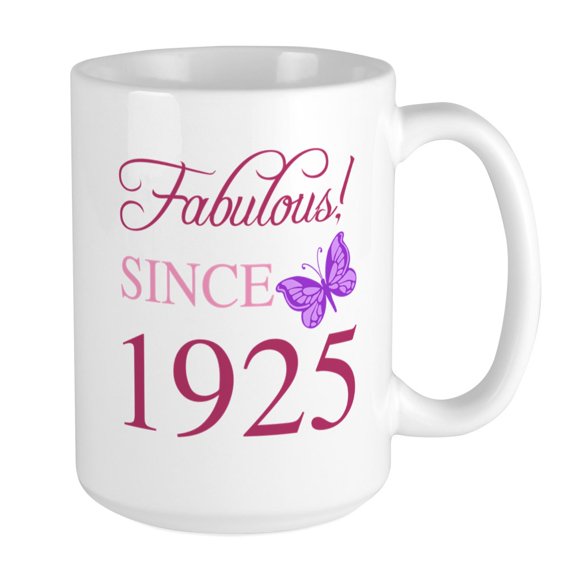 CafePress - Fabulous Since 1925 Large Mug - 15 oz Ceramic Large Mug