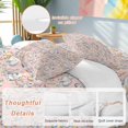 thumbnail image 4 of Easter Bunny Twin Size Comforter Set, Abstract Rabbits Colorful Flower Plant Eggs Pink Bedding for All Seasons, 4 Pcs Bed Set, 1 Quiltcover (68"x86") ,1Sheet(67"x116"), 2Pillowcases (30"x20"), 4 of 12