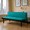 Green02, variant on Gewnee Futon Sofa Bed,Modern Velvet Convertible Sofa Bed with 3 Adjustable Backrest Angles,Loveseat Sleeper Couch for Living Room Apartment Furniture.Green