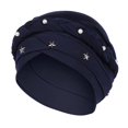 thumbnail image 4 of Women Beading Braid India Hat Muslim Ruffle Cancer Chemo Beanie Turban Wrap Cap, 4 of 9