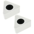 thumbnail image 4 of SHISUYAN 2pcs Microphone Logo Flag Box Triangular Interview Logo Portable ABS Injection Mic Microphone Flag Station Log White, 4 of 7