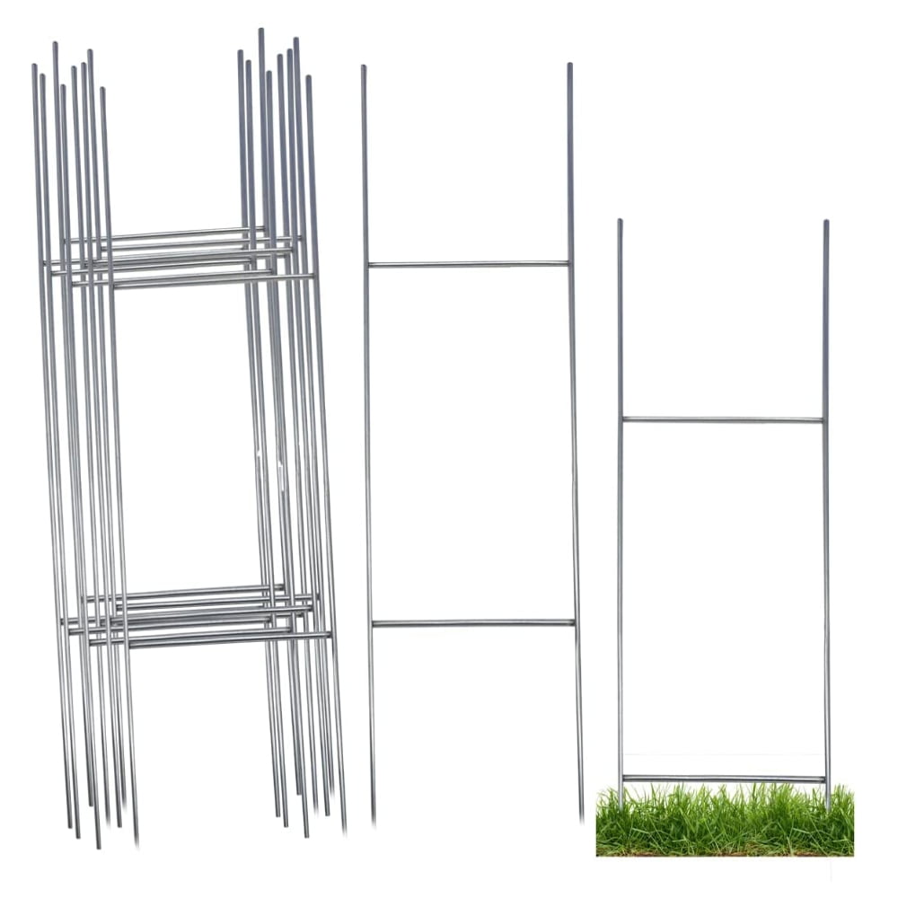 Heavy Duty Metal Wire Yard Stakes for Yard Sign, 10 x 30in H Frame, 10