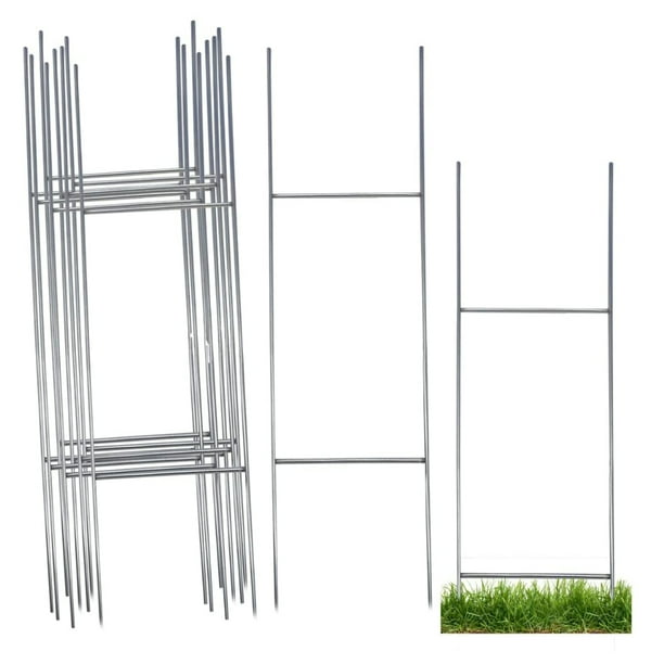 Heavy Duty Metal Wire Yard Stakes for Yard Sign, 10 x 30in H Frame, 10