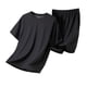 thumbnail image 2 of Pijama fino para hombre, conjunto de pijama para estar en casa, pantalones cortos holgados de manga corta, conjunto de pijama para hombre, conjunto de dos piezas, 2 of 9